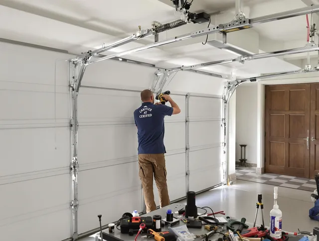 Avon Garage Door Repair certified technician performing precision garage door repair in Avon